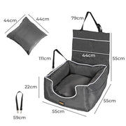 PaWz Dog Car Booster Seat Belt Pet Backrest Safe Protector Waterproof Travel Bed