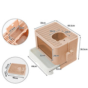 PaWz Foldable Cat Litter Box Tray Enclosed Kitty Toilet Hood Hair Grooming