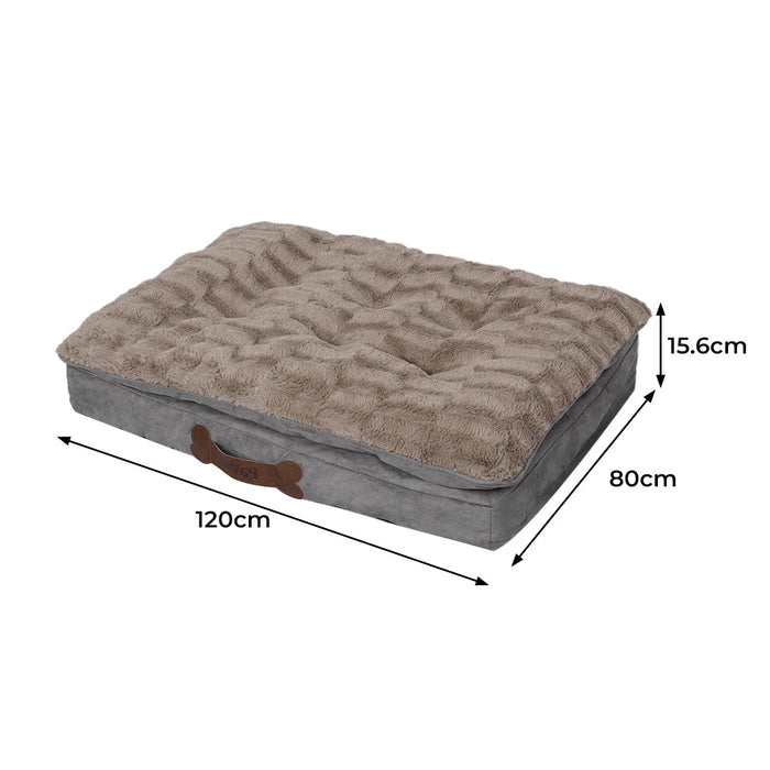 PaWz Dog Calming Bed Pet Cat Removable Cover Washable Orthopedic Memory Foam