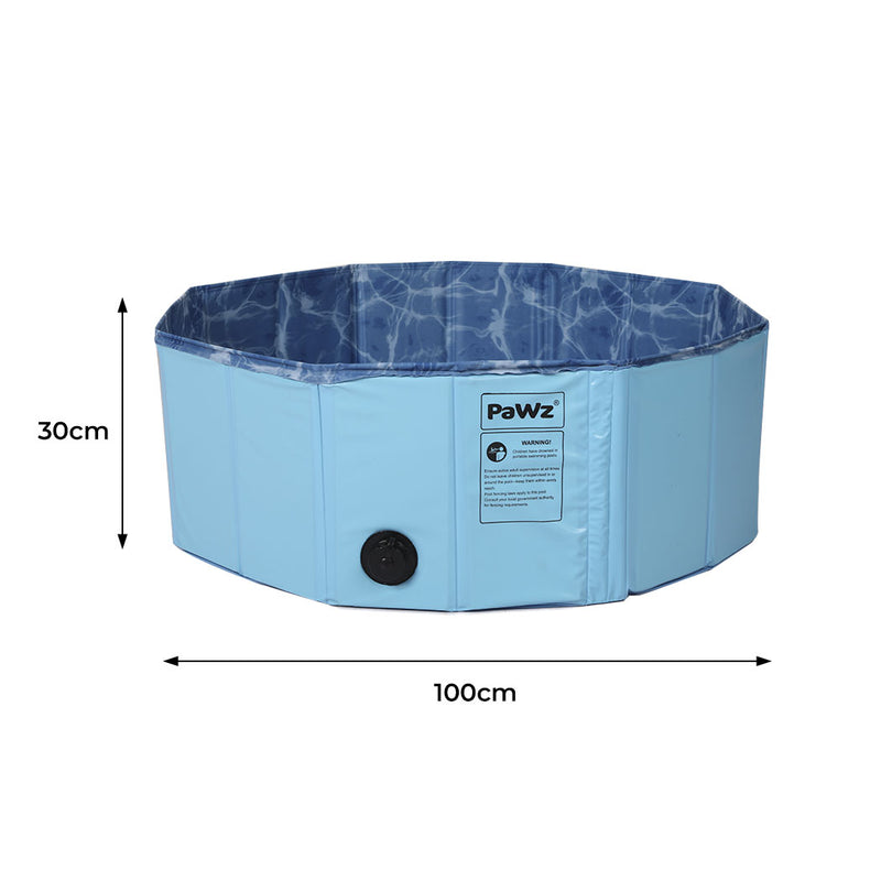 PaWz Portable Pet Swimming Pool Kids Dog Cat Washing Bathtub Outdoor Bathing
