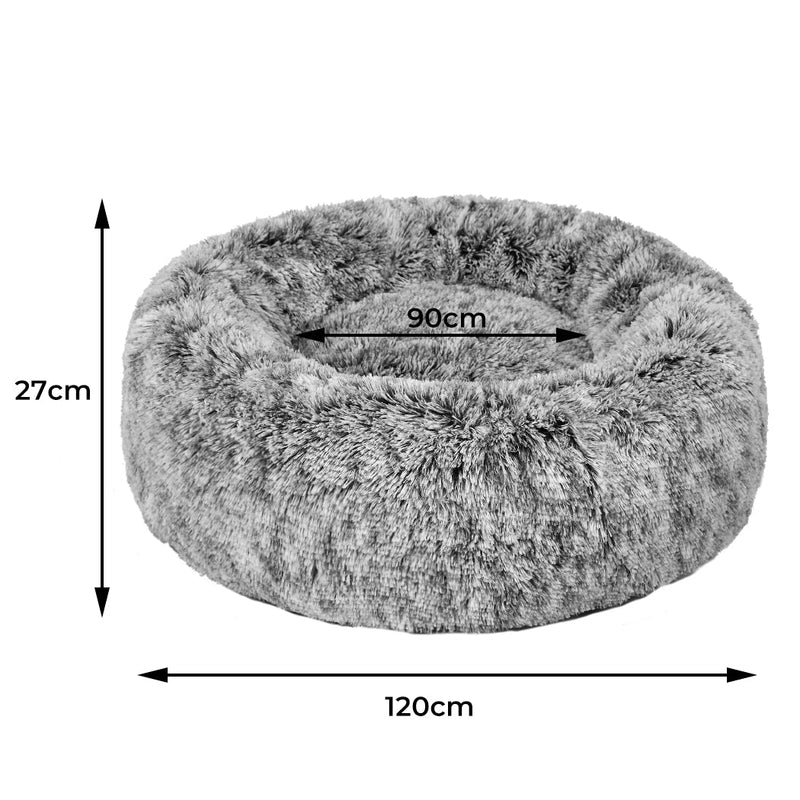 PaWz Pet Bed Cat Dog Donut Nest Soft Plush Kennel