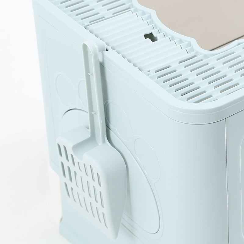PaWz Foldable Cat Litter Box Tray Enclosed Kitty Toilet Hood Hair Grooming