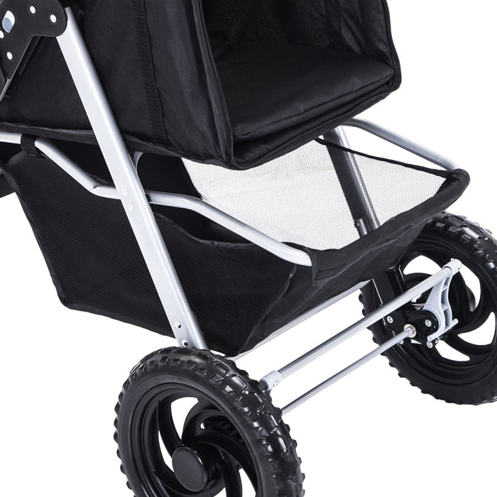 PaWz Pet Stroller Pram Dog Carrier Trailer Strollers 3 Wheels Foldable Large
