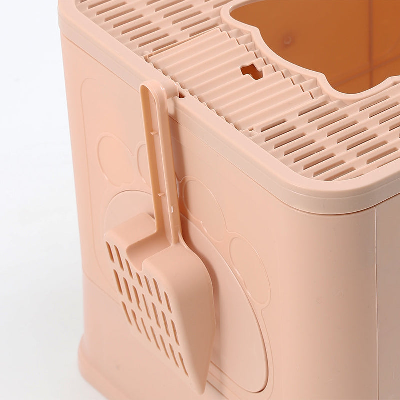 PaWz Foldable Cat Litter Box Tray Enclosed Kitty Toilet Hood Hair Grooming