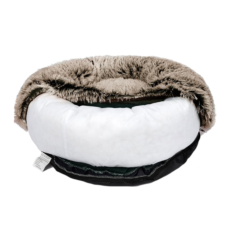 PaWz Pet Bed Cat Dog Donut Nest Soft Plush Kennel