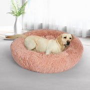 PaWz Pet Bed Cat Dog Donut Nest Calming Kennel Cave Deep Sleeping 3XL Pink