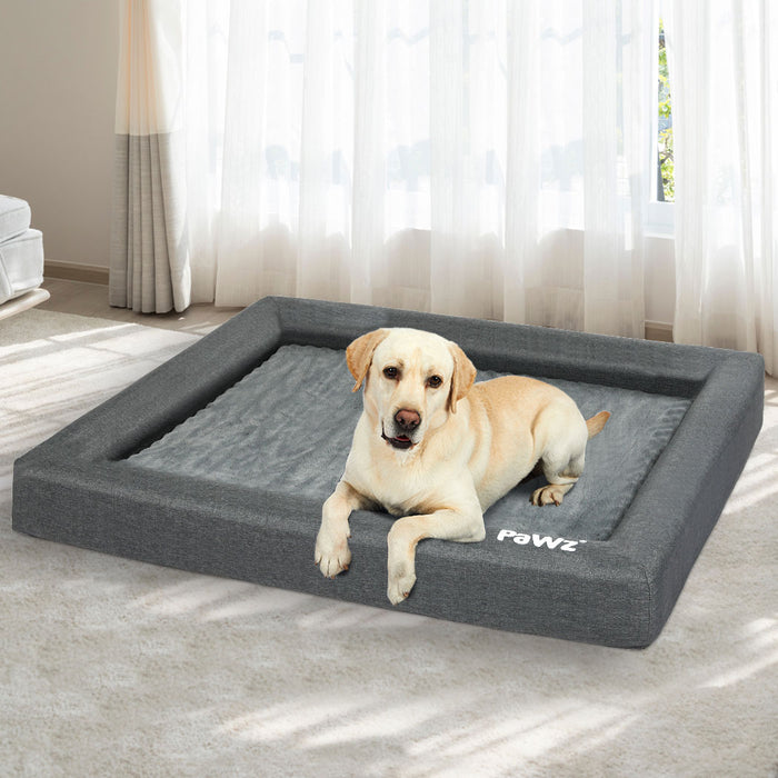 PaWz Memory Foam Pet Bed Calming Dog Cushion Orthopedic Mat Washable Removable L