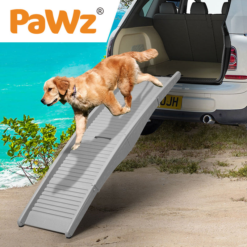 PaWz Dog Ramp For Car Suv Travel Stair Step Foldable Portable Lightweight Ladder