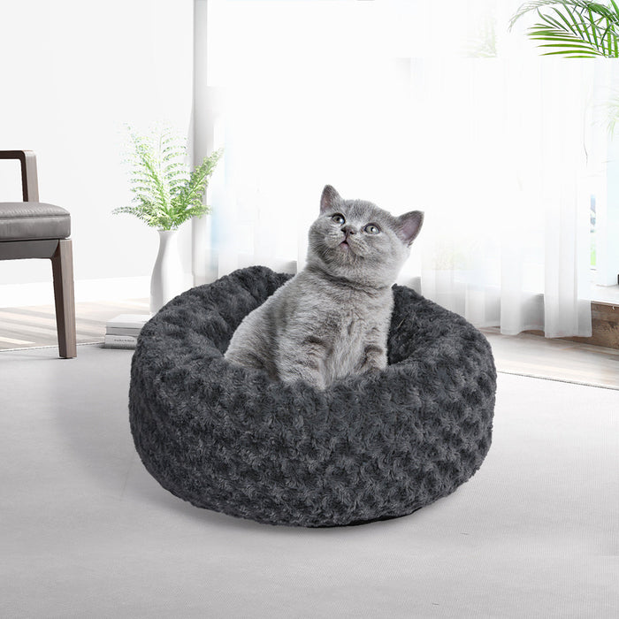 PaWz Calming Dog Bed Warm Soft Plush Pet Cat Cave Washable Portable