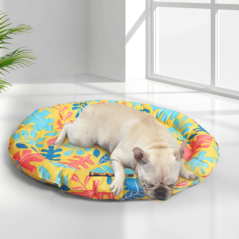 PaWz Pet Cool Gel Mat Cat Round Bed Dog Bolster Waterproof Self-cooling Pads Summer