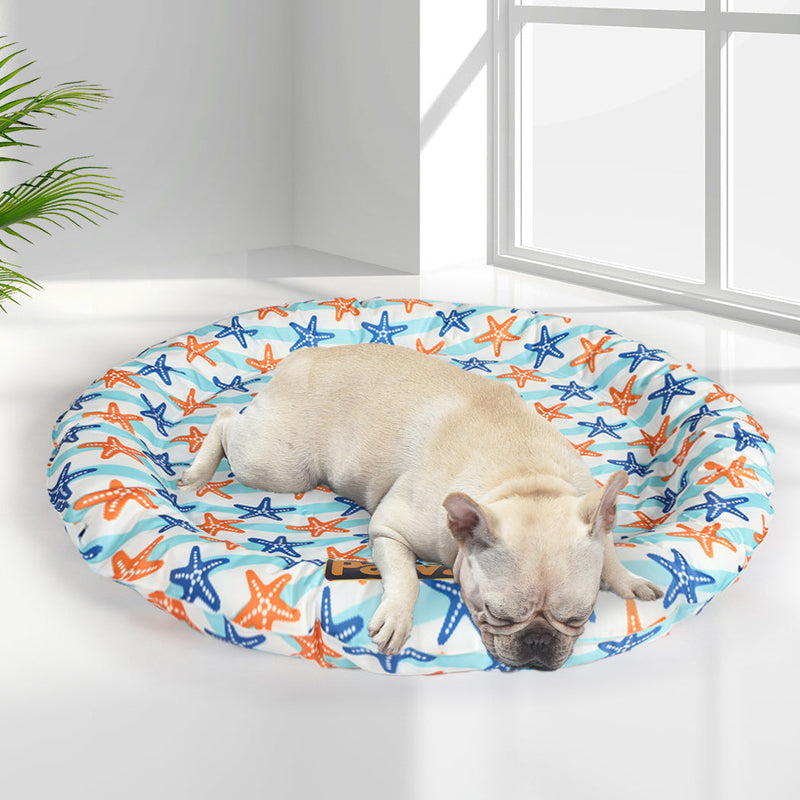 PaWz Pet Cool Gel Mat Cat Round Bed Dog Bolster Waterproof Self-cooling Pads Summer