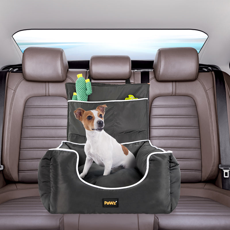 PaWz Dog Car Booster Seat Belt Pet Backrest Safe Protector Waterproof Travel Bed