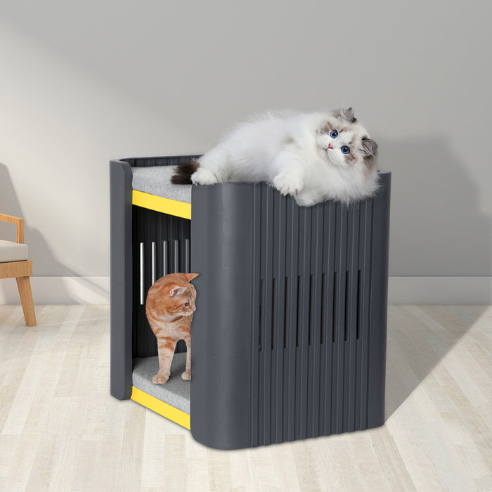 PaWz Cat House Pet Kitten Memory Foam Mat Calming Bed Kennel Soft Cabinet Indoor