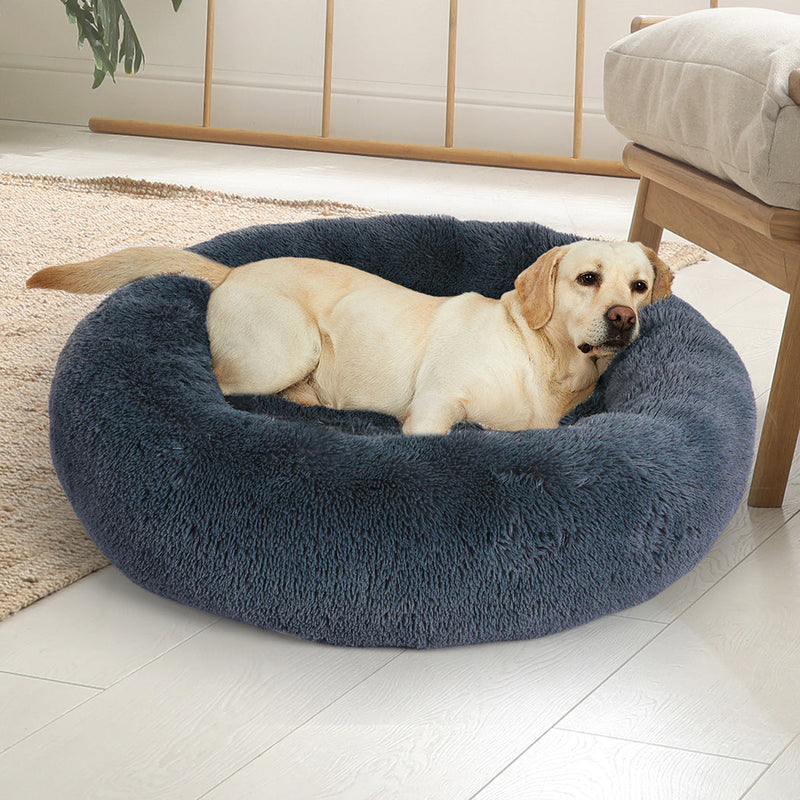 PaWz Pet Bed Cat Dog Donut Nest Calming Kennel Cave Deep Sleeping 3XL Dark Gray