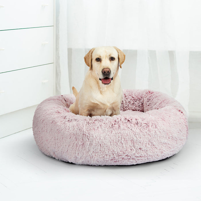 PaWz Pet Bed Cat Dog Donut Nest Soft Plush Kennel