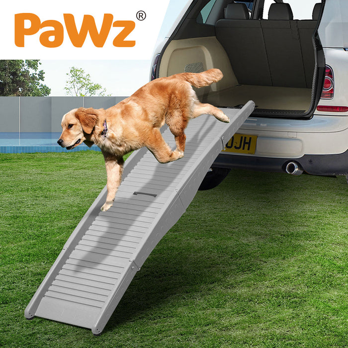 PaWz Dog Ramp For Car Suv Travel Stair Step Foldable Portable Lightweight Ladder
