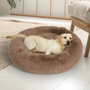 PaWz Pet Bed Cat Dog Donut Nest Calming Kennel Cave Deep Sleeping 3XL Brown