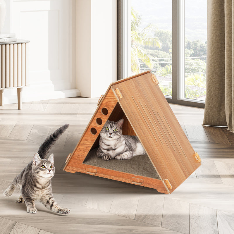 PaWz Cat Scratcher Scratching Board Corrugated Cardboard Condo House Large