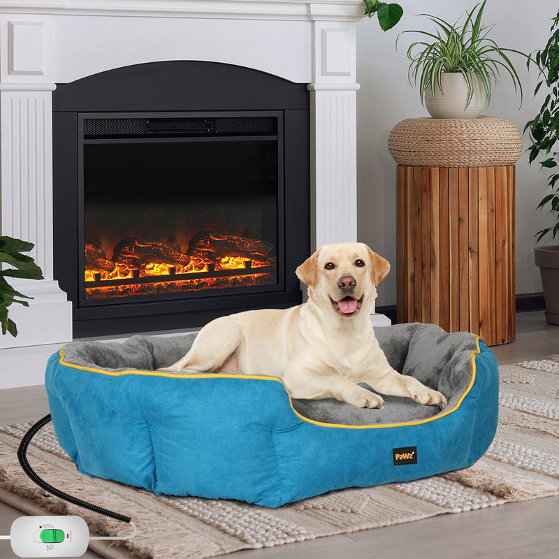 PaWz Electric Pet Heater Bed Heated Mat Cat Dog Heat Blanket Removable Cover
