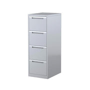 Steelco Four Drawer Vertical Filing Cabinet Silver Grey