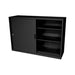 Two Shelves Sliding Door Cabinet