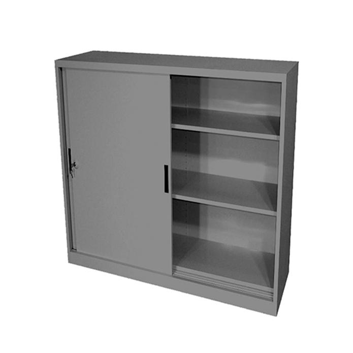 Two Shelves Sliding Door Cabinet