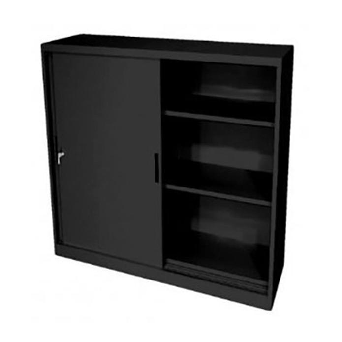 Two Shelves Sliding Door Cabinet